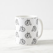Retro Bicycle - Pattern Kaffeetasse (VorderseiteRechts)