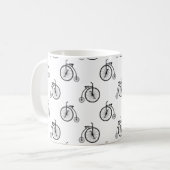 Retro Bicycle - Pattern Kaffeetasse (Vorderseite Links)