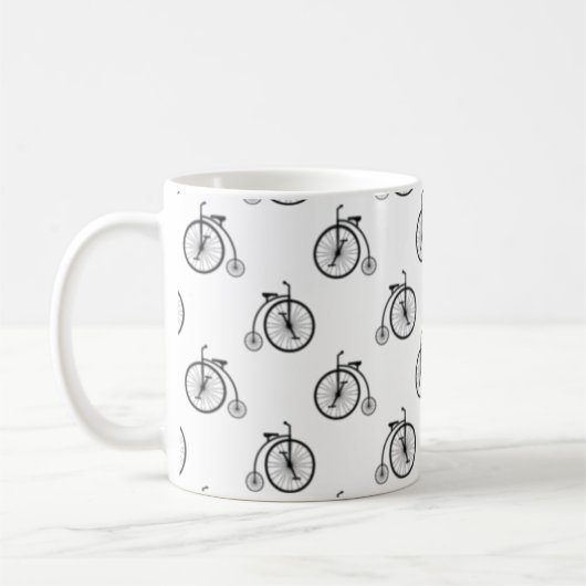 Retro Bicycle - Pattern Kaffeetasse (Links)