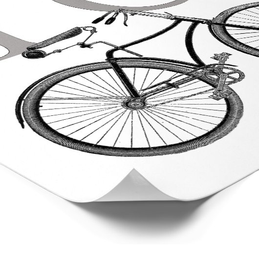 Retro Bicycle Poster (Ecke)