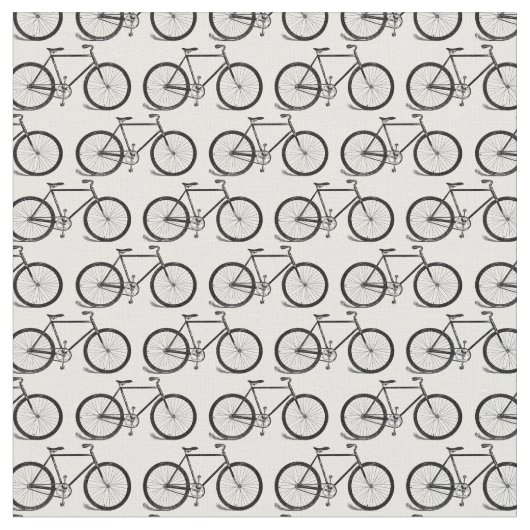 Retro Bicycles Fabric Muster mit CUSTOM BG FARBE Stoff (Nahaufnahme)
