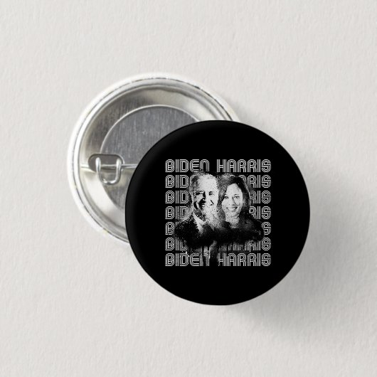 Retro Biden Harris Pride Button (Vorne & Hinten)
