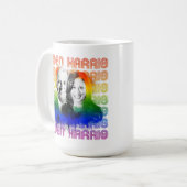 Retro Biden Harris Pride Kaffeetasse (Vorderseite Links)