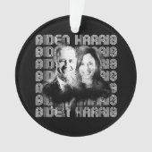Retro Biden Harris Pride Ornament (Vorderseite)