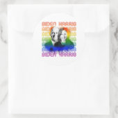 Retro Biden Harris Pride Runder Aufkleber (Tasche)