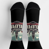 Retro Bielefeld Skyline Socken (Oben)