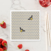 Retro-Bienen- und Honeycomb-Muster Serviette (Beispiel)