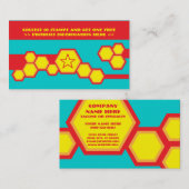 Retro BienenwabenLochkarte Treuekarte (Vorne/Hinten)