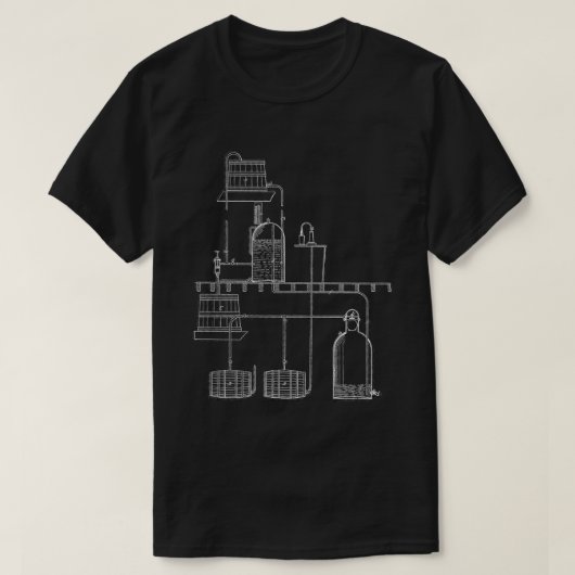 Retro Bier, das Geräte herstellt T-Shirt (Design vorne)