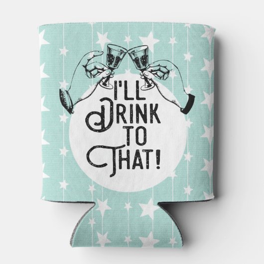 Retro-Bier | Ich trinke darauf | Funny Dosenkühler (Rückseite)