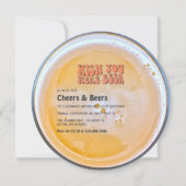 Retro-Bier zum Thema Geburtstagsparty Einladung (Vorderseite)