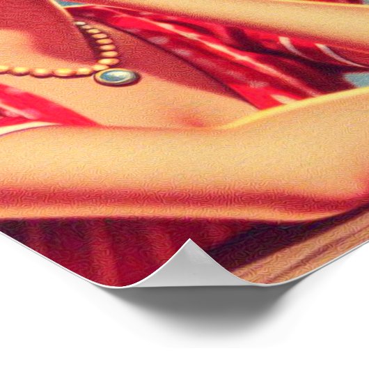 Retro-BierGirl Poster (Ecke)