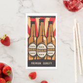 Retro Bierliebhaber Party Paper Serviette (Beispiel)