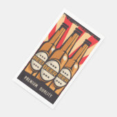 Retro Bierliebhaber Party Paper Serviette (Ecke)