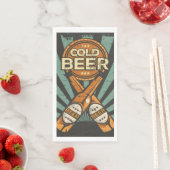 Retro Bierliebhaber Party Paper Serviette (Beispiel)