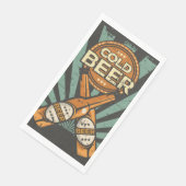 Retro Bierliebhaber Party Paper Serviette (Ecke)