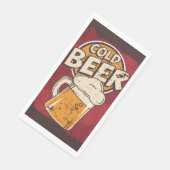 Retro Bierliebhaber Party Paper Serviette (Ecke)