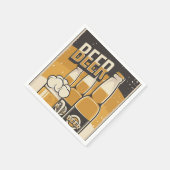 Retro Bierliebhaber Party Serviette (Ecke)