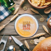 Retro Bierprobe Party Runder Pappuntersetzer