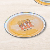 Retro Bierprobe Party Runder Pappuntersetzer (Angewinkelt)