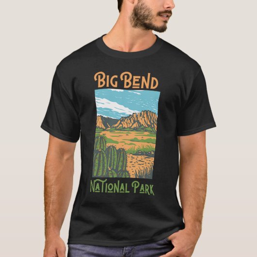 Retro Big Bend Nationalpark Vintag Texas T-Shirt (Vorderseite)