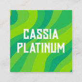 Retro Big Bold Waves Minimalistische soziale Symbo Quadratische Visitenkarte (Vorderseite)