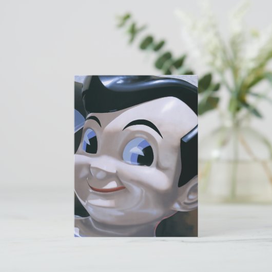 Retro Big Boy Painting Postcard Postkarte (Stehend Vorderseite)