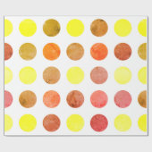 Retro Big Distressive farbenfrohe Polka Dots Muste Geschenkpapier (Flach)