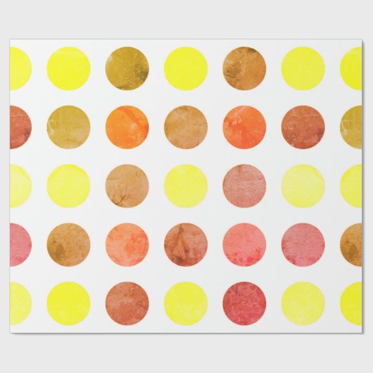 Retro Big Distressive farbenfrohe Polka Dots Muste Geschenkpapier (Flach)