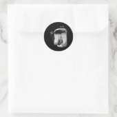 Retro Big Nose Monkey Meme Sternförmiger Rüssel Li Runder Aufkleber (Tasche)