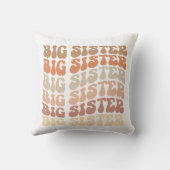 Retro Big Sister , große Schwester Ankündigung Kissen (Rückseite)