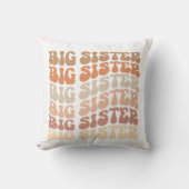 Retro Big Sister , große Schwester Ankündigung Kissen (Vorderseite)