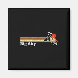 Retro Big Sky Ski Resort Colorado Snowboard Skifah Magnet