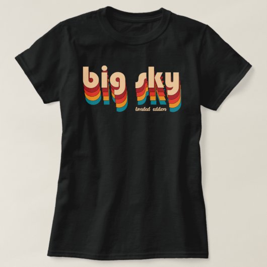 Retro Big Sky Ski T-Shirt (Design vorne)