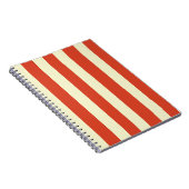 Retro Big Top Striping SpiralNotebook Notizblock (Rechte Seite)