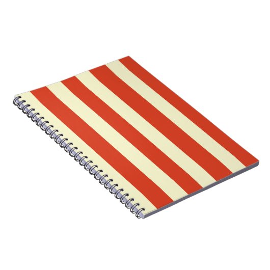 Retro Big Top Striping SpiralNotebook Notizblock (Rechte Seite)