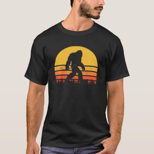 Retro Bigfoot Archery Shirt Sasquatch Bow Arrow Te (Vorderseite)