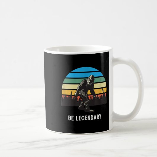 Retro Bigfoot Be Legendary Motivational  Kaffeetasse (Rechts)