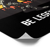Retro Bigfoot Be Legendary Motivational  Poster (Ecke)