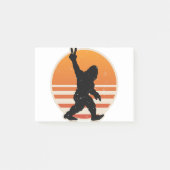 Retro-Bigfoot-Friedenszeichen Post-it Klebezettel (Vorderseite)