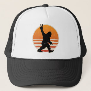 Retro-Bigfoot-Friedenszeichen Truckerkappe