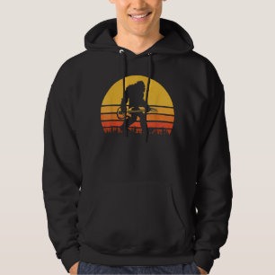Retro Bigfoot Gitarre, Vintag Sasquatch Rocker Hoodie