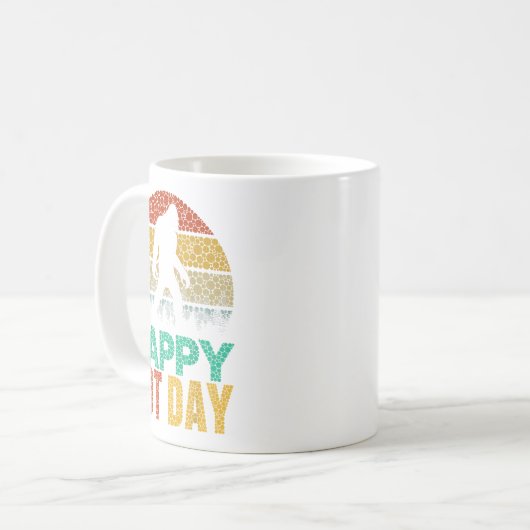 Retro Bigfoot Lovers Polka Dots Happy Dot Day Boy Kaffeetasse (Vorderseite Links)