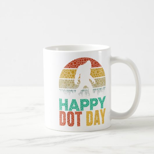 Retro Bigfoot Lovers Polka Dots Happy Dot Day Boy Kaffeetasse (Rechts)