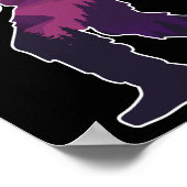 Retro Bigfoot Mountain Forest Landschaft Wildernes Poster (Ecke)