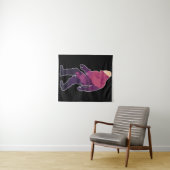 Retro Bigfoot Mountain Forest Landschaft Wildernes Wandteppich (Beispiel (Horizontal))