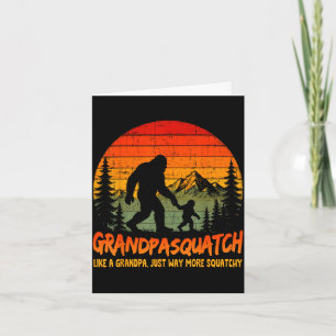 Retro-Bigfoot-Opa-Sasquatch wie ein Opa Karte