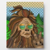 Retro-Bigfoot | Pop Art Sasquatch Fotoplatte (Vorderseite)