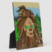 Retro-Bigfoot | Pop Art Sasquatch Fotoplatte (Seite)