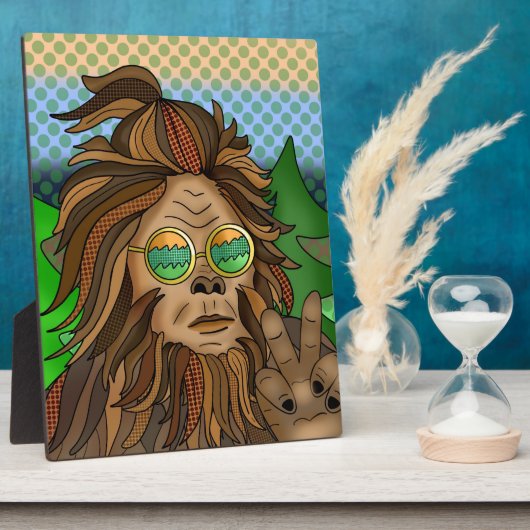 Retro-Bigfoot | Pop Art Sasquatch Fotoplatte (Seite)